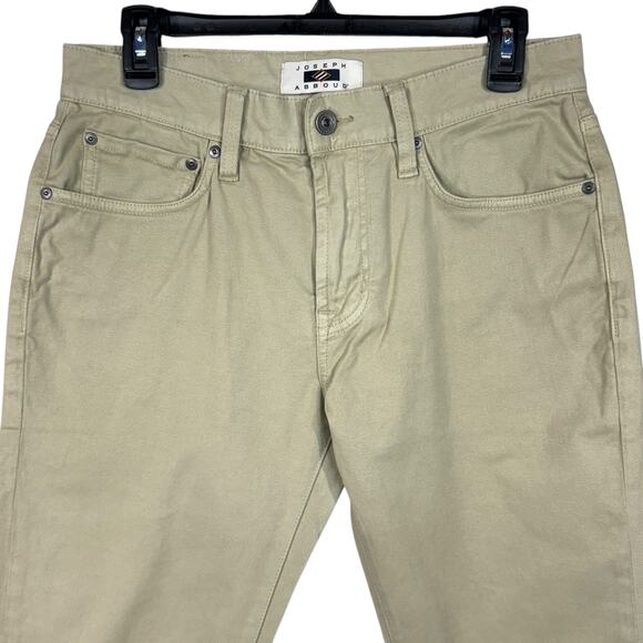 Joseph Abboud Mens SZ 30x32 Sateen Twill Pants Classic Fit Stretch Zip-Fly Beige - Picture 2 of 11
